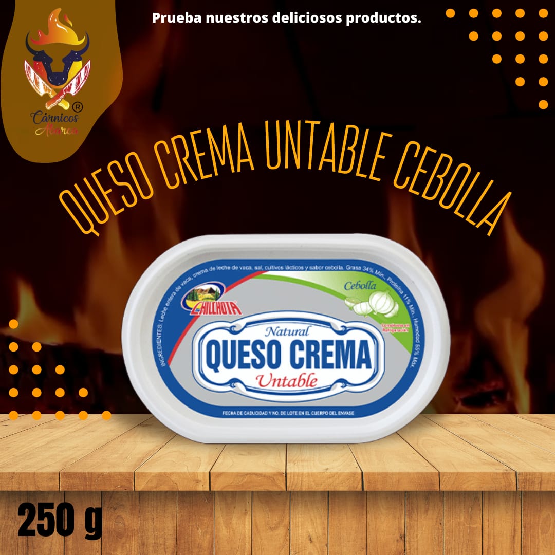 QUESO CREMA UNTABLE CHIL CEBOLLA 250 GR / Precio: $35.00